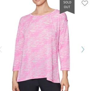 3/$25 BETSEY JOHNSON Performance 3/4 Sleeves Burnout Tie Dye top.Size S